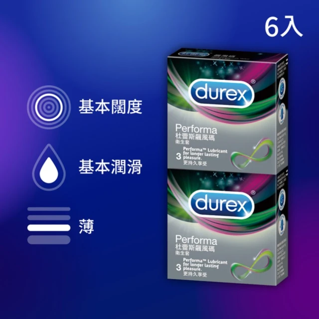 【Durex 杜蕾斯】飆風碼衛生套3入*2盒(共6入)