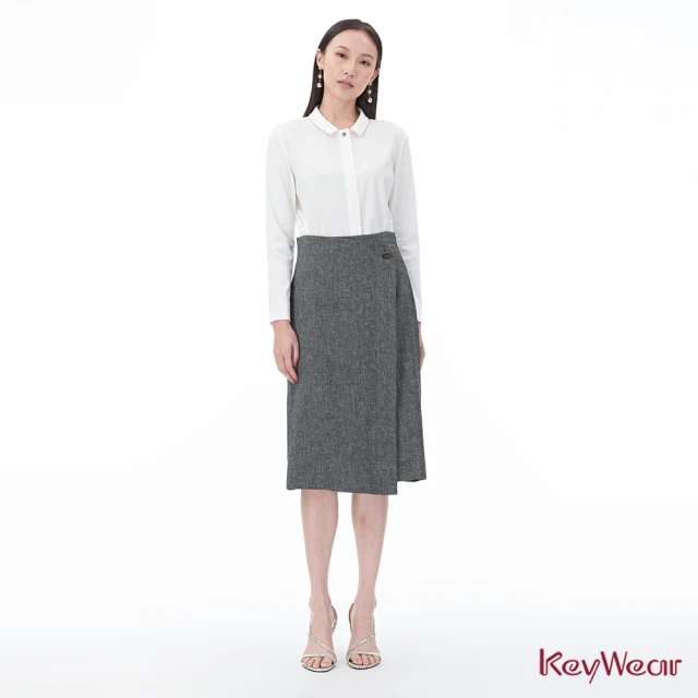 KeyWear 奇威名品 百褶裙襬針織無袖洋裝 推薦