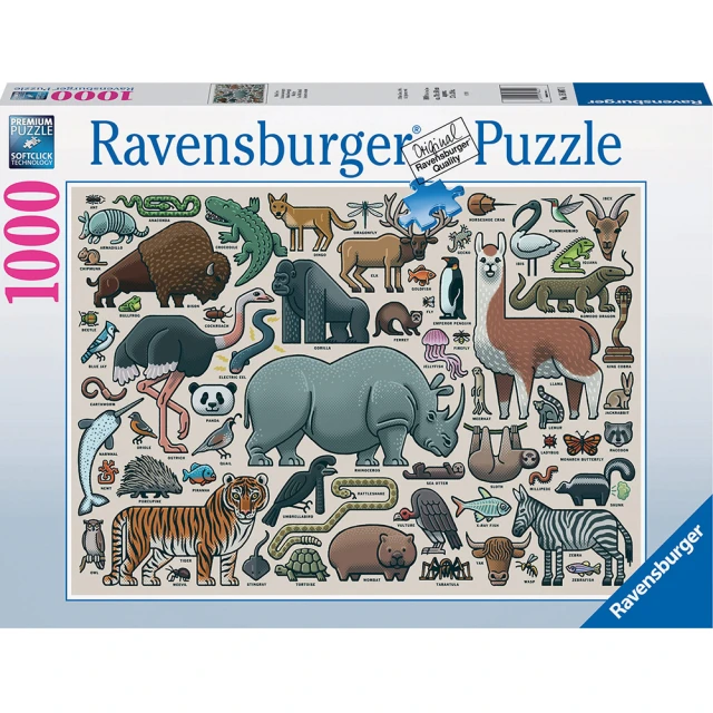 Ravensburger 維寶拼圖 野生動物圖鑑 1000片