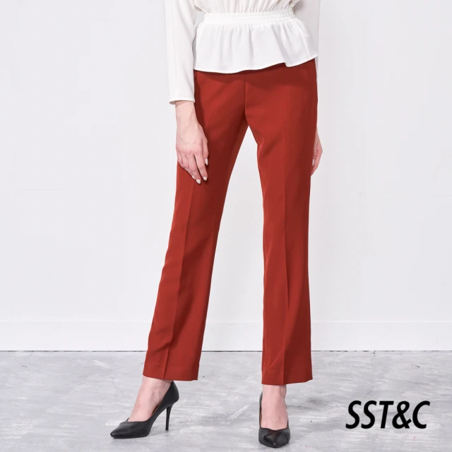 SST&C【SST&C】磚紅直筒修身西裝褲7262009006