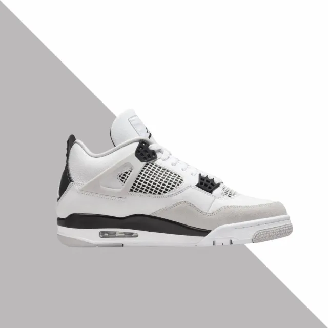 NIKE 耐吉 休閒鞋 Air Jordan 4 Retro Military Black 黑白 灰白 水泥 DH6927-111