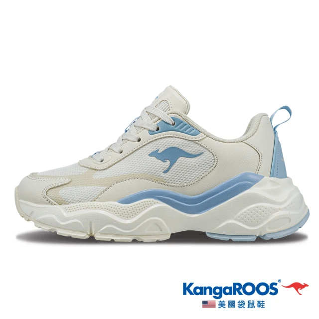 【KangaROOS】女 DAZZLE 冰淇淋奶霜鞋 老爹鞋(藍-KW32286)