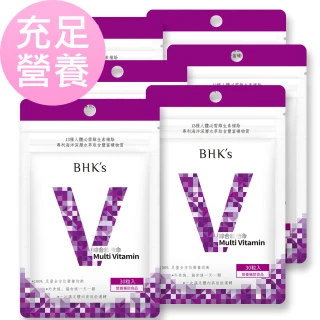 【BHK’s】綜合維他命錠 6袋組(30粒/袋)