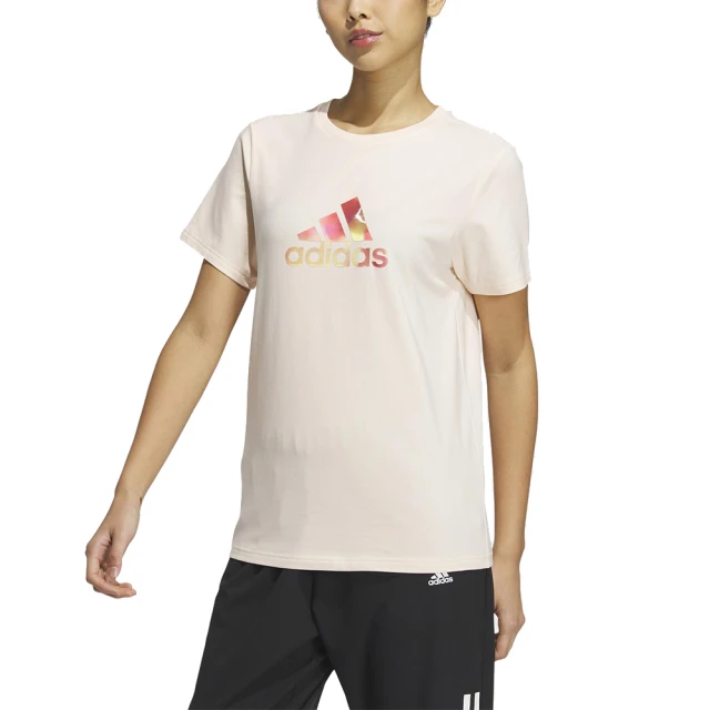 adidas 愛迪達【adidas 愛迪達】MH LANT BOS TEE 運動 休閒 短袖 圓領T 女 - HY2888