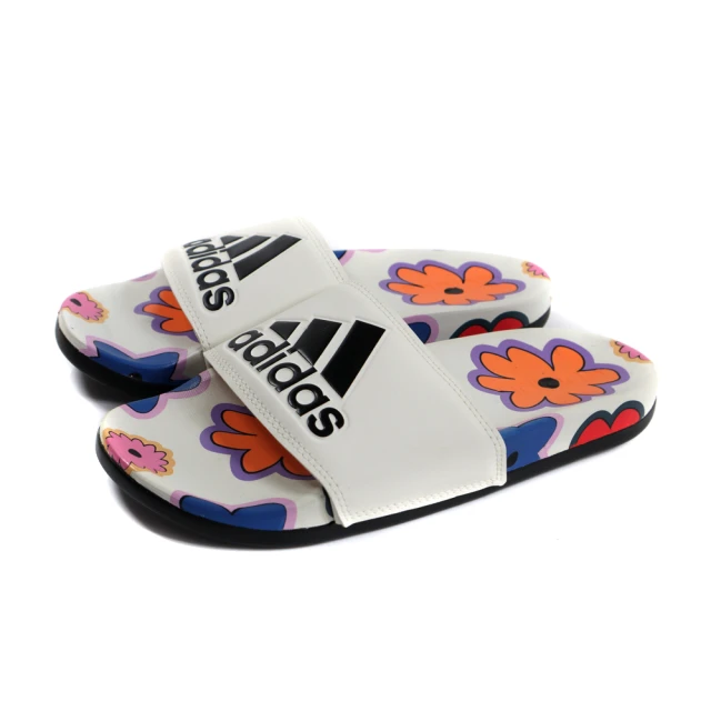 adidas 愛迪達【adidas 愛迪達】adidas ADILETTE COMFORT 彩色花卉 拖鞋 防水 米色 女鞋 IE4971 no079