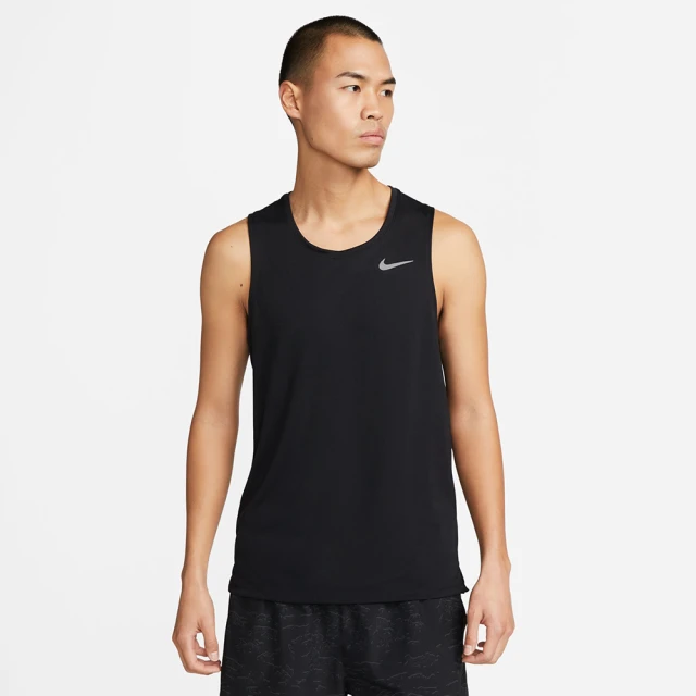 NIKE 耐吉 背心 男款 運動背心 慢跑 AS M NK DF MILER TANK 黑 DV9322-010(3S3194)