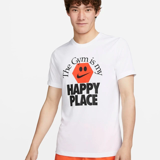 NIKE 耐吉 Dri-FIT 速乾 短袖上衣 籃球 AS M NK DF TEE RLGD HAPPY PLAC 白(FD0141100)