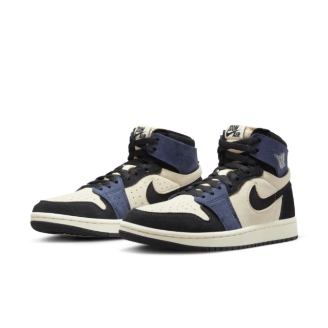 NIKE 耐吉NIKE 耐吉 籃球鞋 女鞋 運動鞋 包覆 緩震 AJ1 喬丹 W AIR JORDAN 1 ZM AIR CMFT 2 米白藍黑 DV1305-104