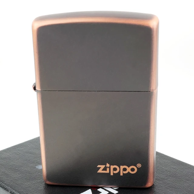 Zippo 美系~Rustic Bronze-鄉村古銅Logo字樣打火機