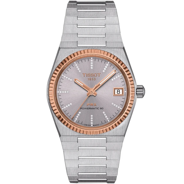 TISSOT 天梭 官方授權 PRX系列 18K金 70年代復刻機械女錶(T9312074133600)