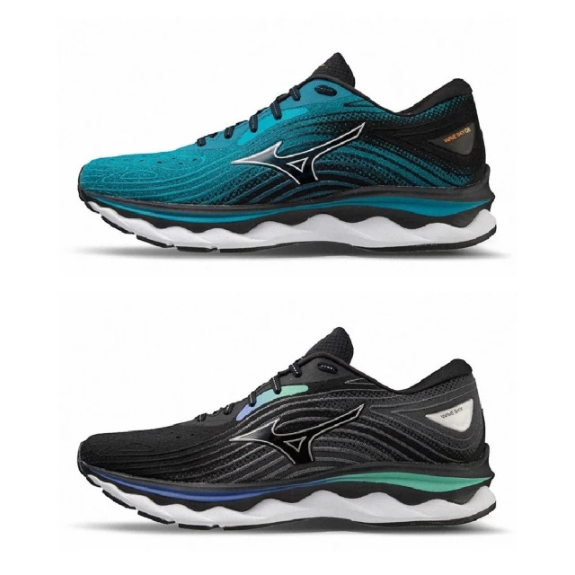 MIZUNO 美津濃 WAVE SKY 6 慢跑鞋 男款 一般型 緩震 彈力 穩定(J1GC220254/J1GC220255)