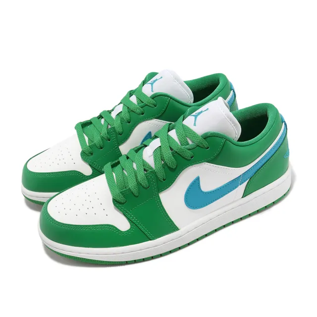 NIKE 耐吉】Air Jordan 1 Low Lucky Green 綠白藍女鞋男鞋喬丹AJ1 一代