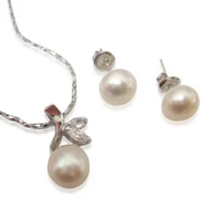 【小樂珠寶】熱賣第一名款-超美3A天然淡水養殖珍珠套組(人氣爆滿款)