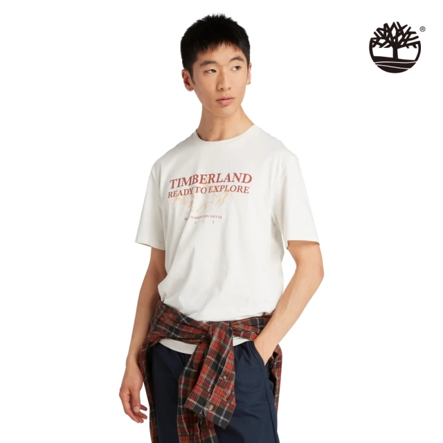 Timberland 中性棕色刺繡口袋短袖 T 恤(A411