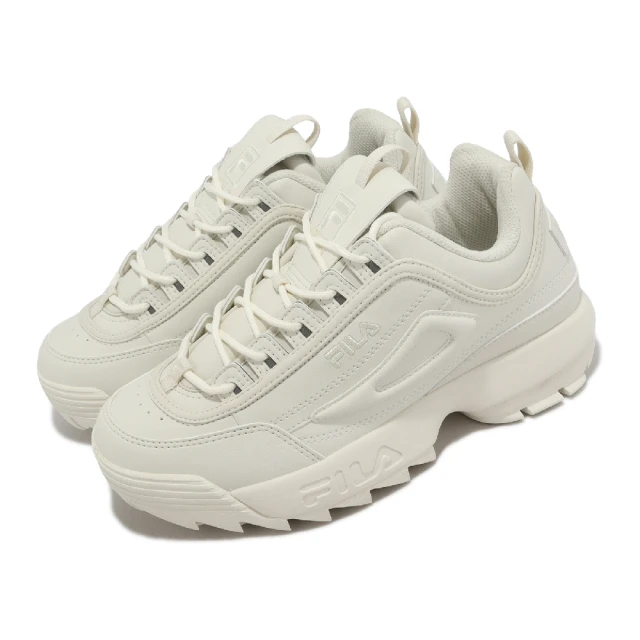 FILA 休閒鞋 Disruptor 2 1998 男鞋 女鞋 米白 厚底 增高 老爹鞋 經典 鋸齒鞋底(4C608X920)