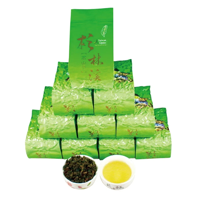 龍源茶品 杉林溪嚴選翠綠玉立茶葉10包組(150g/包-共2.5斤/附提袋/生青茶/無焙火/輕發酵)