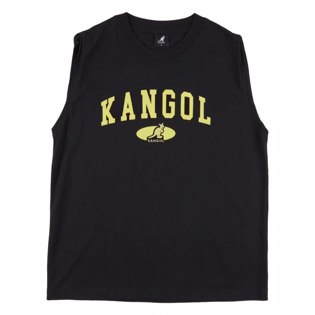 KANGOL 背心 黑 綠LOGO 寬版 無袖 上衣 中性(6322148220)