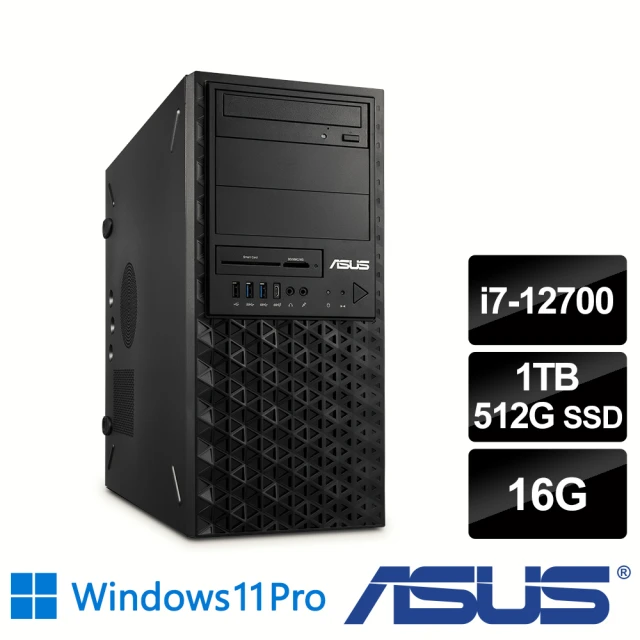 ASUS 華碩 i7工作站(12代繪圖先鋒/i7-12700/16G/512G SSD+1TB HDD/W11P)