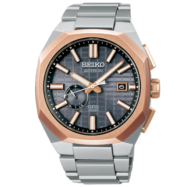 SEIKO 精工 Astron系列 GPS 稜角分明多邊形錶圈 鈦金屬 薄型衛星電波腕錶(SSJ014J1/3X62-0AA0K)