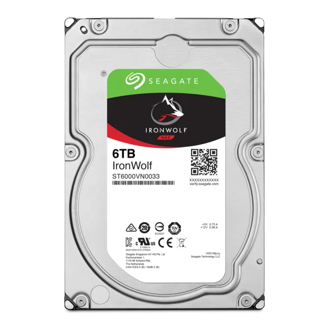 SEAGATE 希捷 IronWolf 8TB 3.5吋 7200轉 256MB NAS 內接硬碟(ST8000VN004)