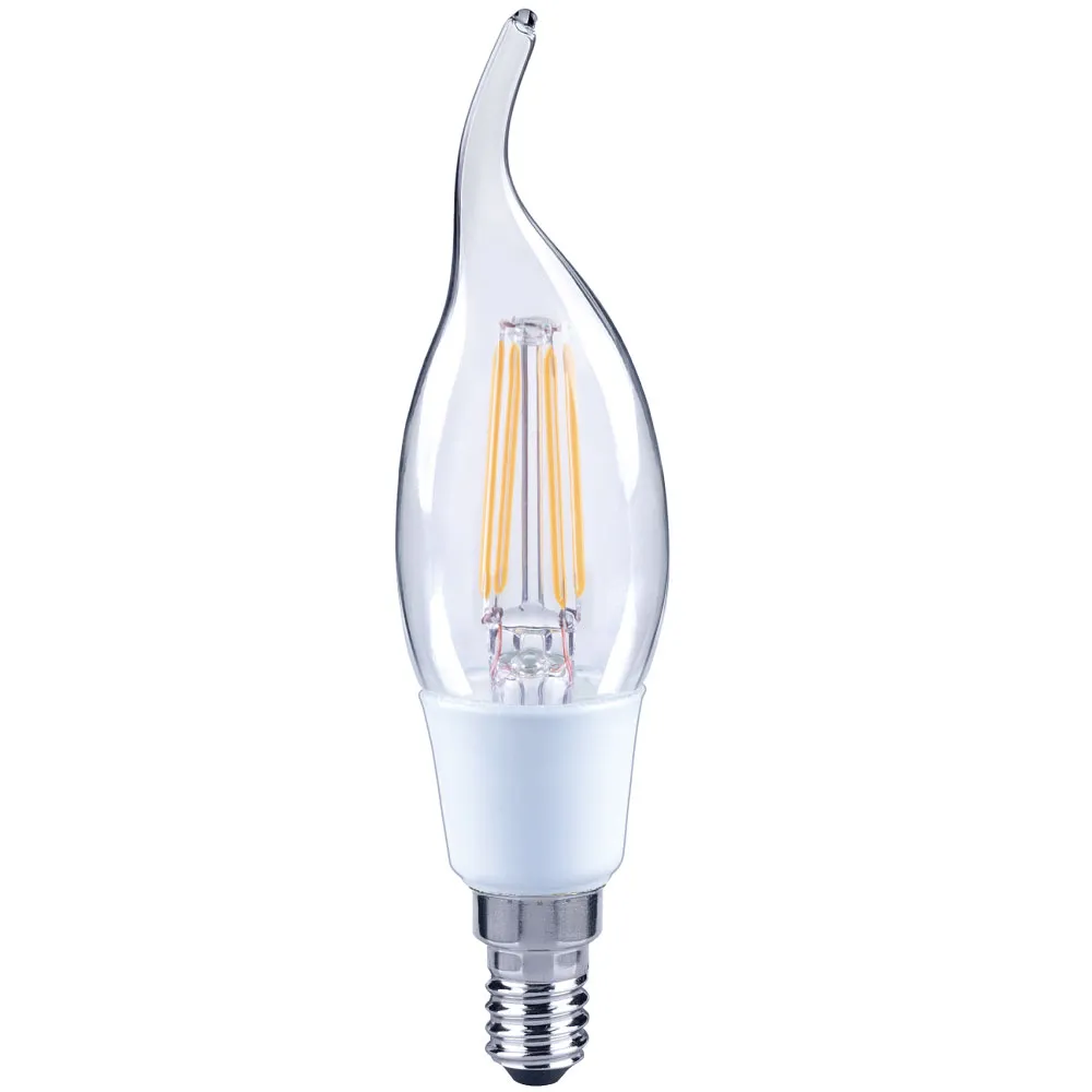 【Luxtek樂施達】高效能Led 拉尾蠟燭型燈泡 可調光 4.5W E14 黃光-10入(LED燈 燈絲燈 仿鎢絲燈)