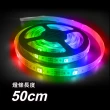 【JP嚴選-捷仕特】50CM炫彩16色RGB5050隨手貼燈條(USB款-附贈遙控器)