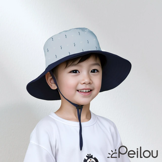 PEILOU 貝柔 貝柔UPF50+透氣遮陽漁夫帽(鯊魚兒童)