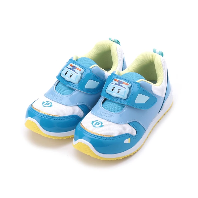 POLI 波力 16-20cm 波力電燈運動鞋 藍白 中童鞋 POKX34136