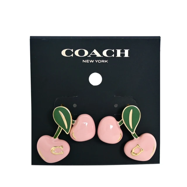 COACH coach c字 專櫃款耳釘禮盒組 原廠防塵袋 