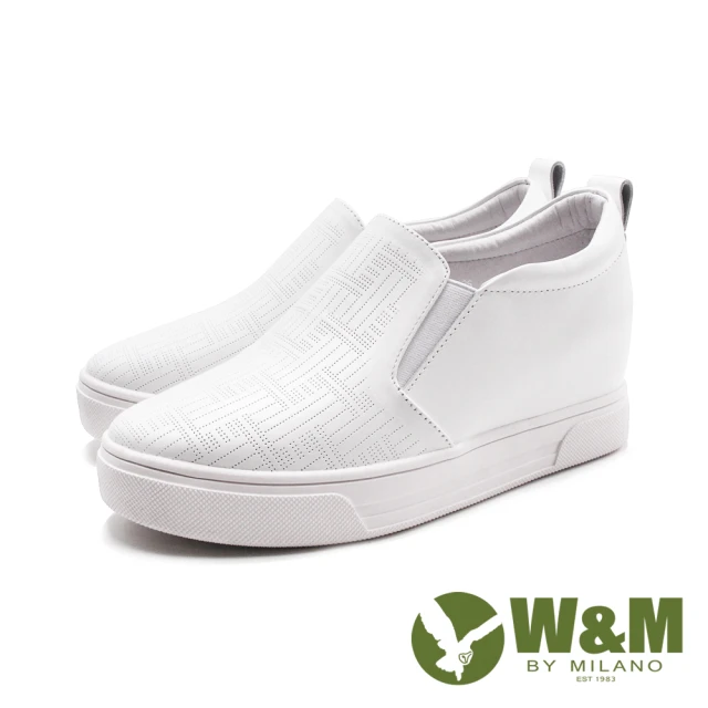 W&M 女 心機內增3cm休閒鞋 女鞋(白色)