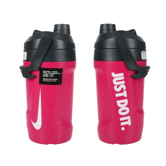 NIKE 耐吉 FUEL JUG大口徑霸水壺40OZ-健身 運動水壺 1180ML 桃紅白(N100311064740)