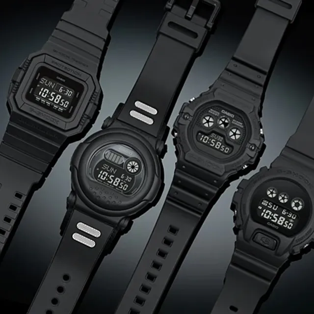 CASIO 卡西歐 G-SHOCK 霧黑經典電子錶(DW-5900BB-1/速)