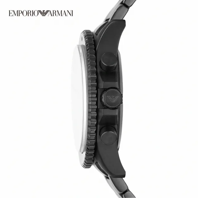 EMPORIO ARMANI 官方直營 Aviator 飛行者鏤空機械手錶 黑色不鏽鋼錶帶 43MM AR60025