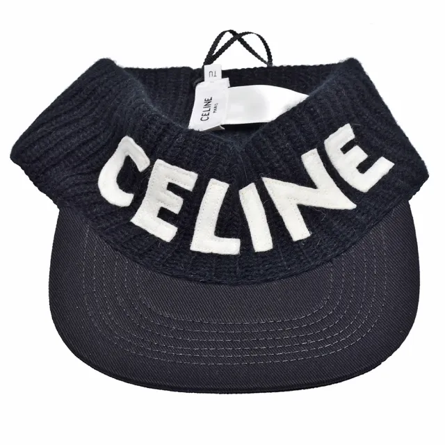 CELINE】經典品牌LOGO標誌毛帽(黑色641M2AUC9-38NO) - momo購物網