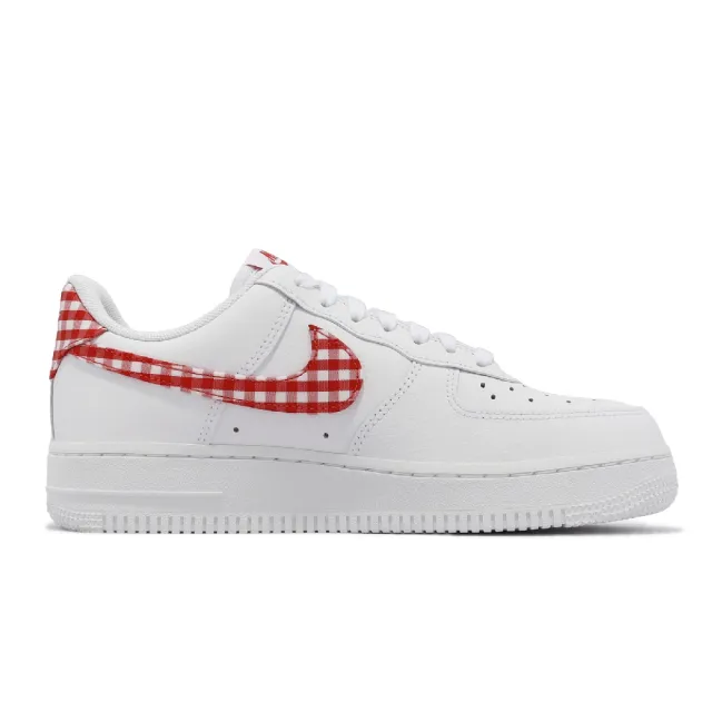 NIKE 耐吉】Wmns Air Force 1 07 ESS Trend 女鞋格紋白紅AF1(DZ2784