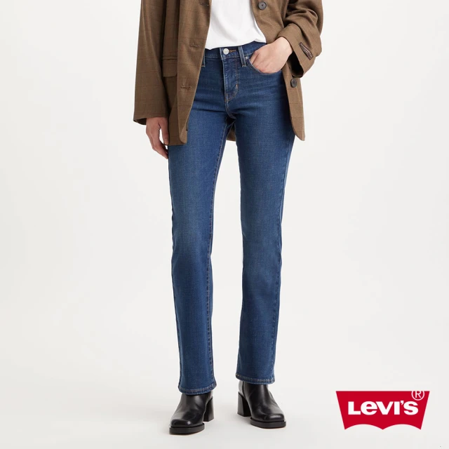 LEVIS 女款 315中腰縮腹修身靴型牛仔長褲 / 精工中藍染水洗 / 彈性布料 熱賣單品