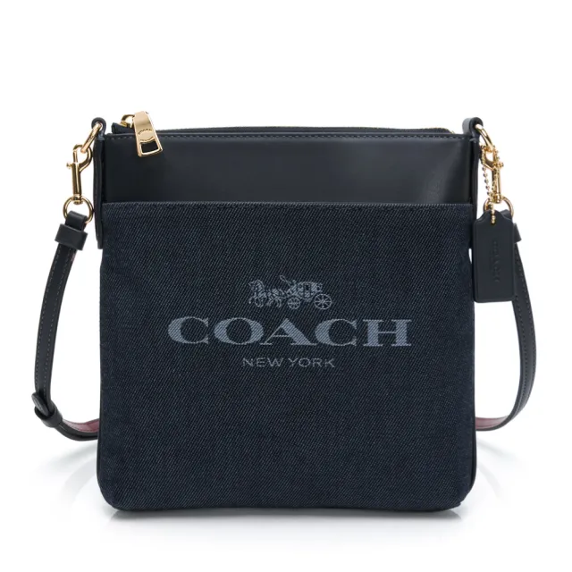 【COACH】專櫃經典LOGO斜背包(U)