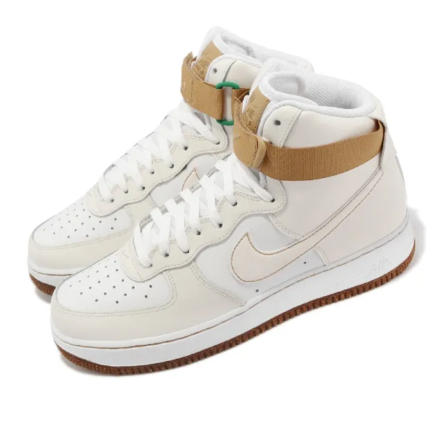 NIKE 耐吉 休閒鞋 Air Force 1 High 07 LV8 EMB 男鞋 AF1 白 卡其 高筒 魔鬼氈(DX4980-001)