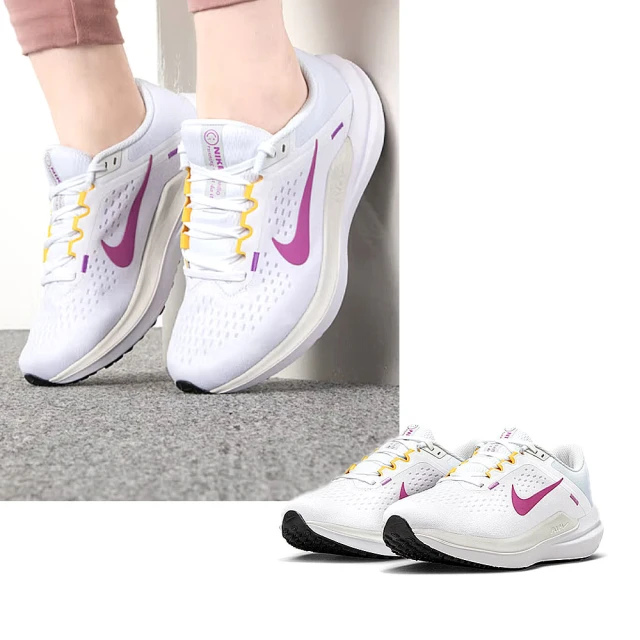 NIKE 耐吉 W AIR WINFLO 10 女 白 桃紅勾 慢跑 休閒鞋 運動(DV4023103 DV4023-103)