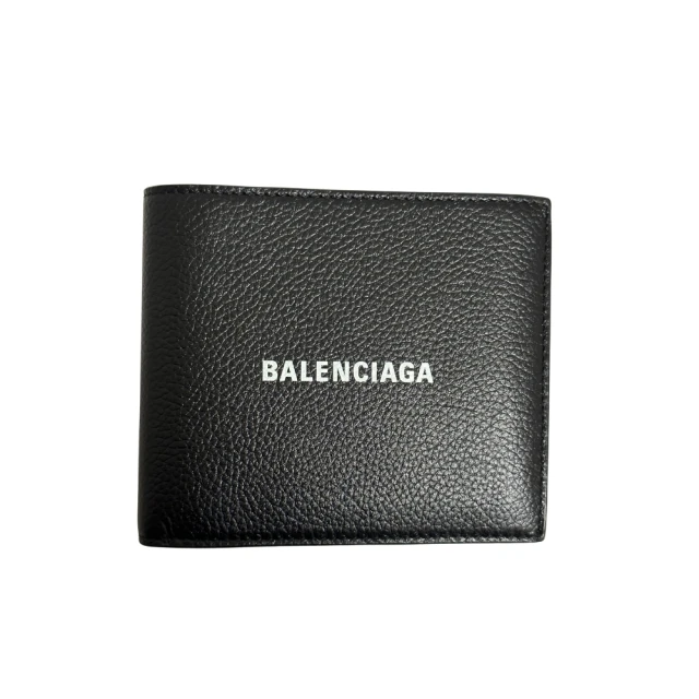 Balenciaga 巴黎世家Balenciaga 巴黎世家 經典logo八卡短夾(黑色皮革)