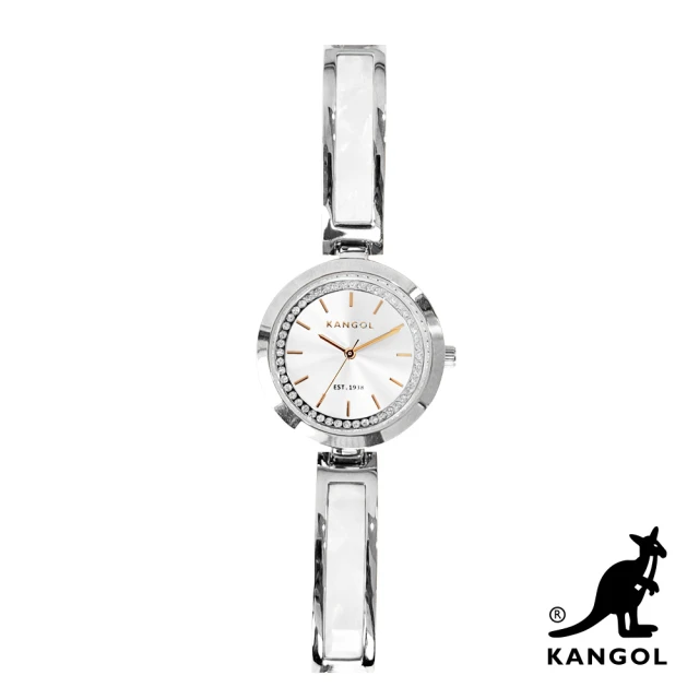KANGOLKANGOL 奢華大理石紋晶鑽錶 / 手錶 / 腕錶 - KG73330-07X(閃耀銀)