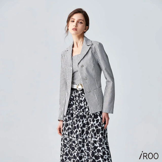iROO 色紗織格紋西裝外套 推薦