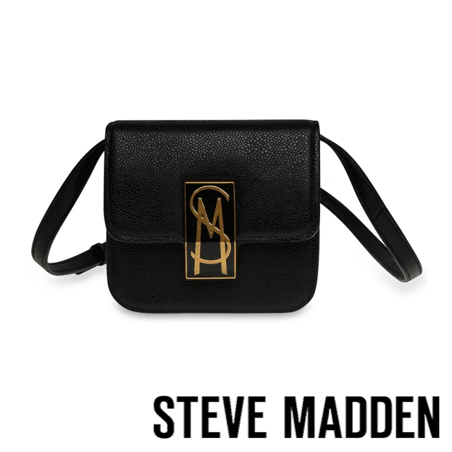 STEVE MADDEN BAZURE 金飾皮革信封包(黑色)