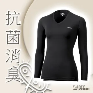 【A-MYZONE】登山健行機能運動女長袖上衣/休閒上衣(抗菌除臭/過敏肌適用/高彈力/調節體溫/防曬)