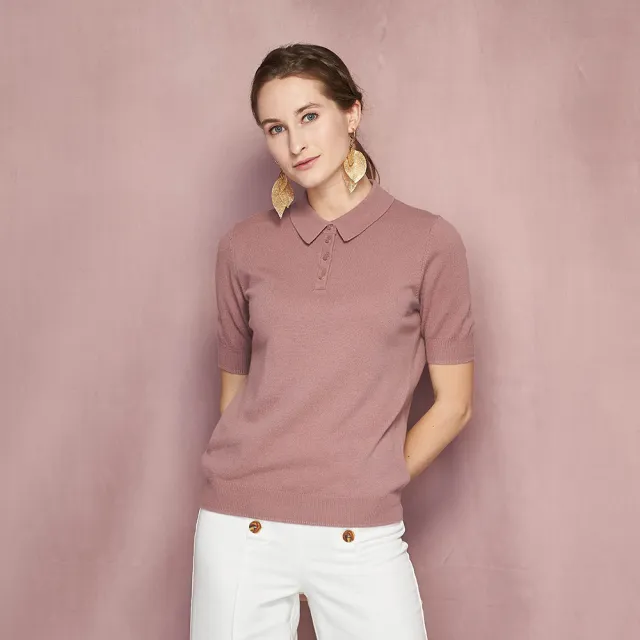 【矜蘭妃】100%極品羊絨polo衫