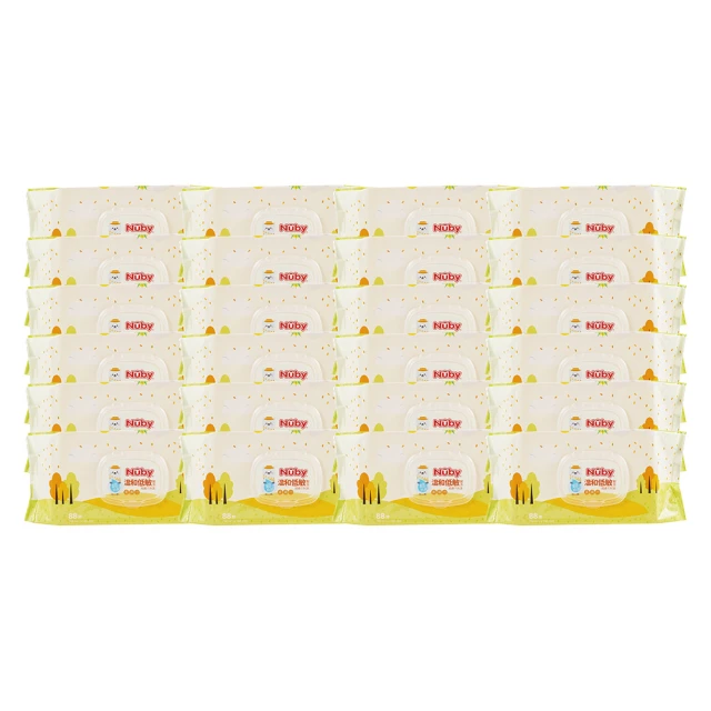 NubyNuby EDI超純水柔濕巾 附蓋 88抽 24包入 /箱購(嬰兒潔膚柔濕巾)