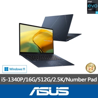 ASUS 華碩ASUS 筆電包/滑鼠組★ 14吋i5輕薄筆電(ZenBook UX3402VA/i5-1340P/16G/512G SSD/W11/EVO/2.5K)