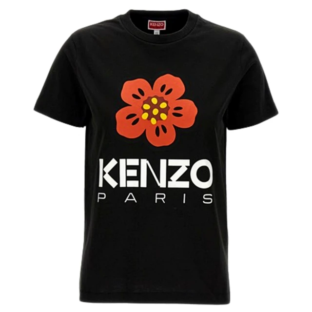 KENZOKENZO 新款 女款 BOKE FLOWER 寬鬆短袖T恤-黑色(XS號、S號、M號)