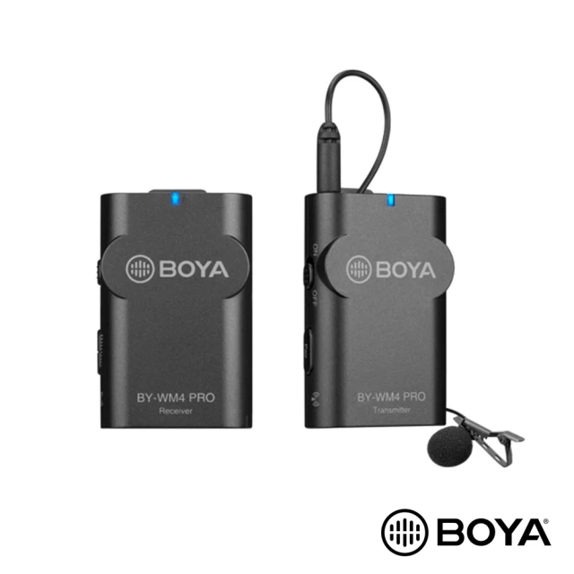 BOYA 博雅 BY-WM4 Pro K1 1對1 數字雙通道無線麥克風組 2.4G(公司貨)