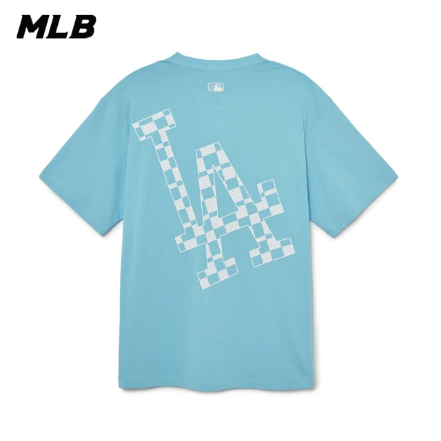 MLB 背後大Logo 短袖T恤 Checkerboard系列 洛杉磯道奇隊(3ATSO0134-07BLL)